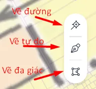 Danh sách công cụ Vẽ đường, Vẽ tự do và Vẽ đa giác