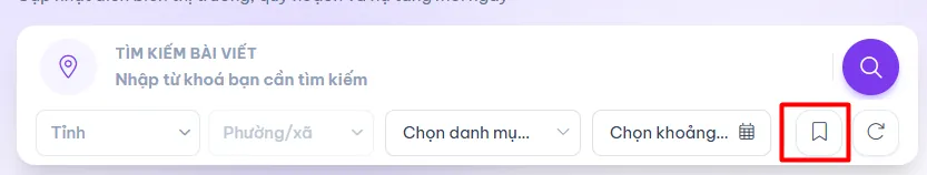Nút Lưu bộ lọc tìm kiếm