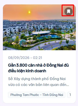 Trạng thái tin tức sau khi lưu